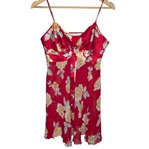 Victoria's Secret Red Floral Babydoll Lingerie Dress